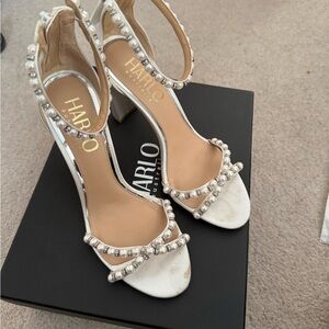 LOW PRICE Harlo Australia ALEXANDRA PEARL BLOCK HEELS - 7.5